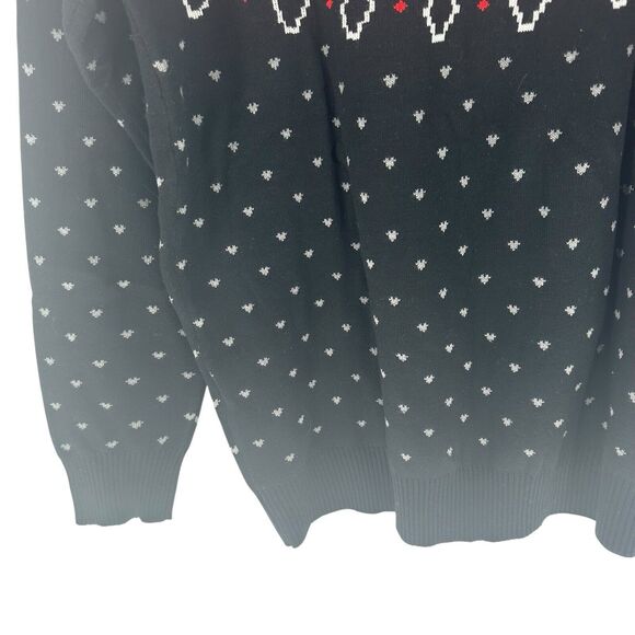 Tipsy Elves Sweater Womens Large Black Ugly Christmas Snowman Nordic Classic - Picture 16 of 16